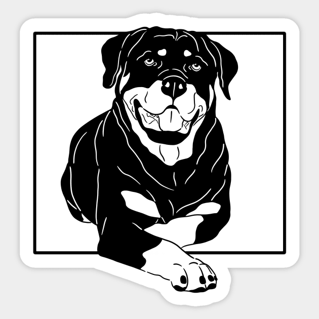 Rottweiler Sticker by ImaginativeWild